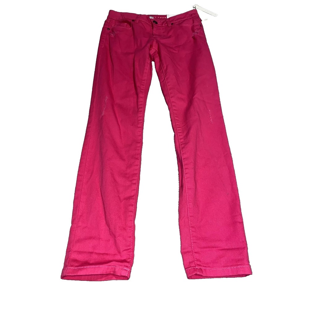 New LC Lauren Conrad Women Pink Distressed  Pants 4 Kate The‎ Pencil Slim